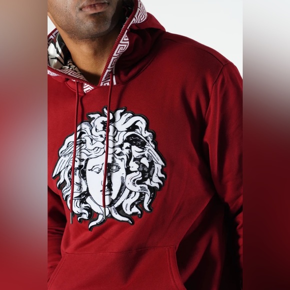 Makobi M4675 MEDUSA HOODIE - BURGUNDY - Picture 1 of 6